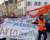 Los conductores de autobuses expresan su enfado en las calles de Vannes